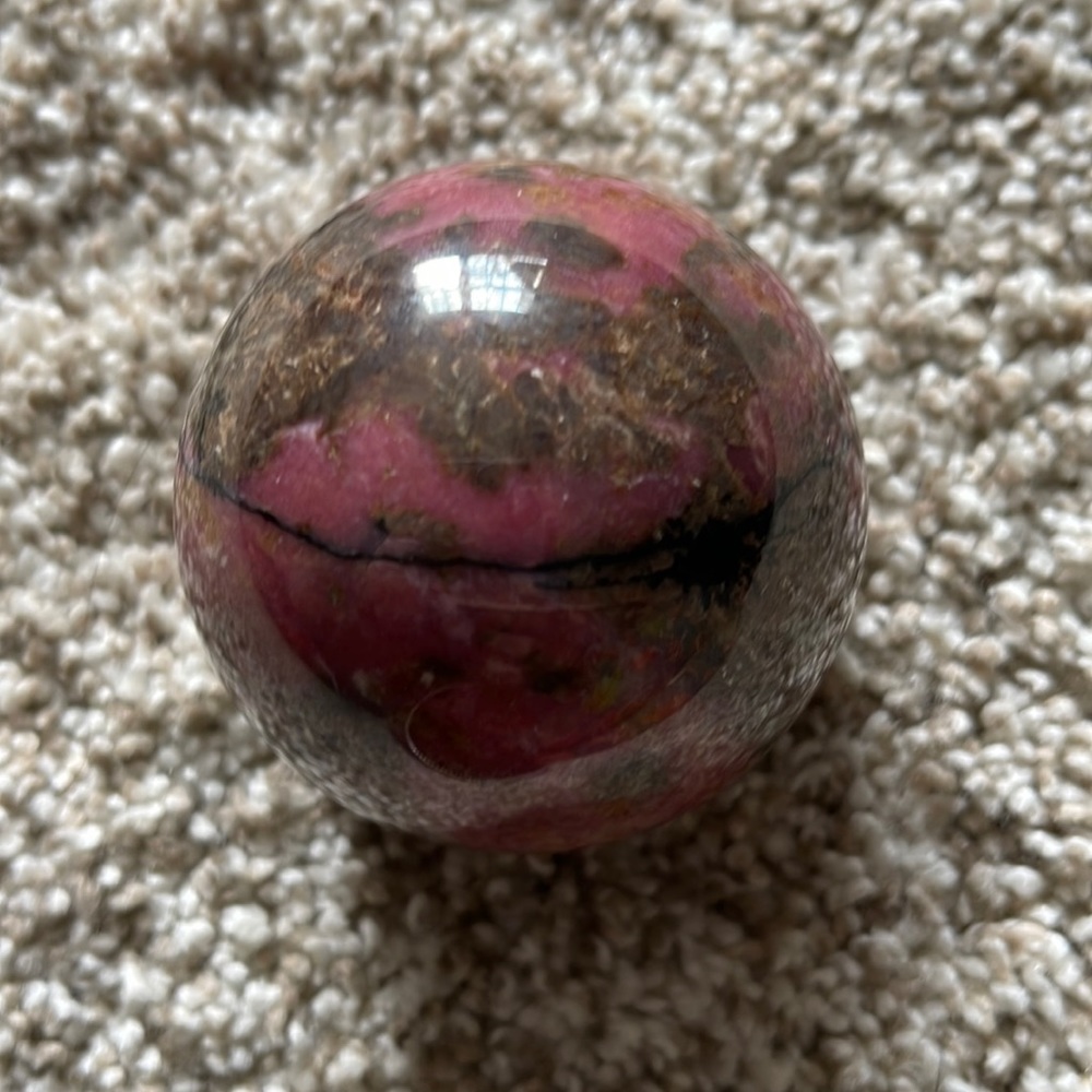 RHODONITE CRYSTAL SPHERE